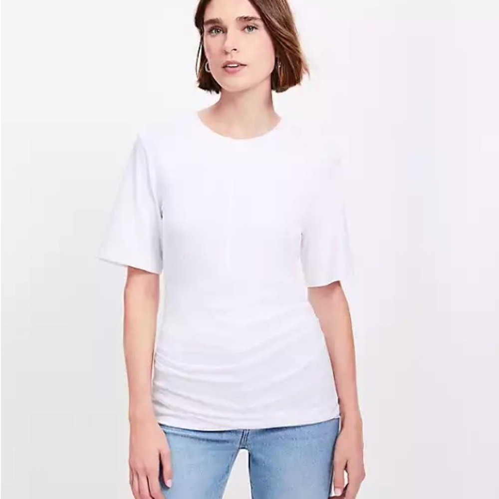 LOFT White Short Sleeve Tee